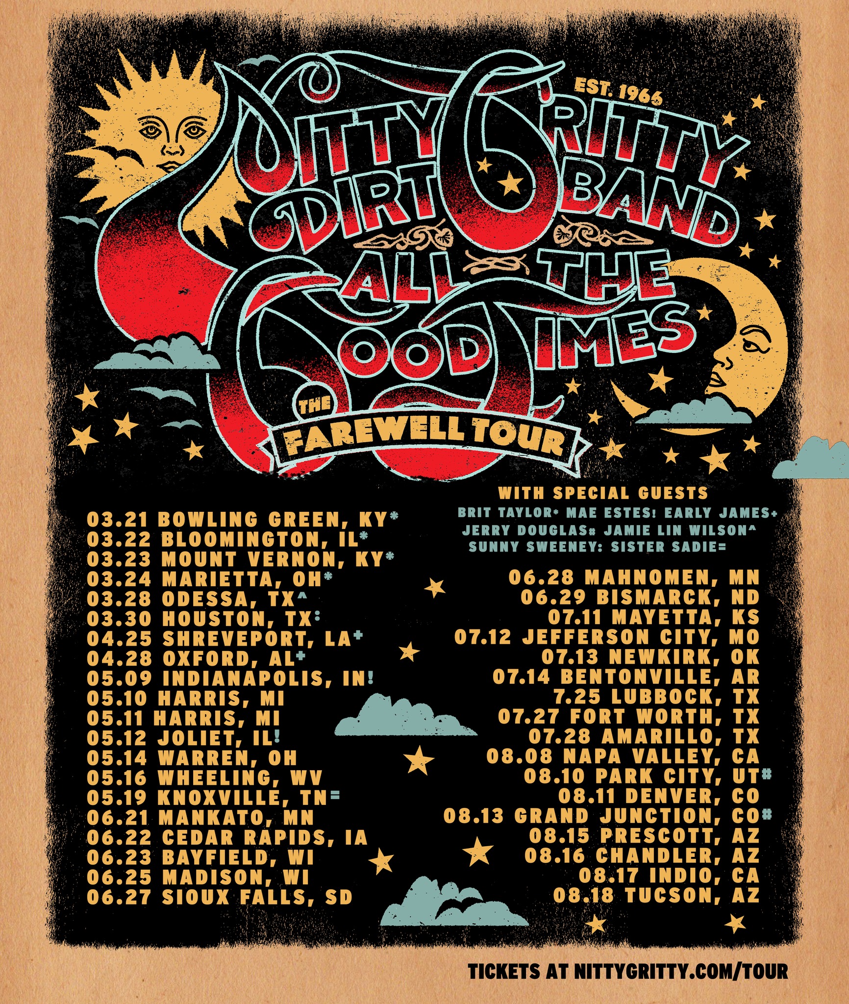 Nitty Gritty Dirt Band All the Good Times: The Farewell Tour Poster 2025
